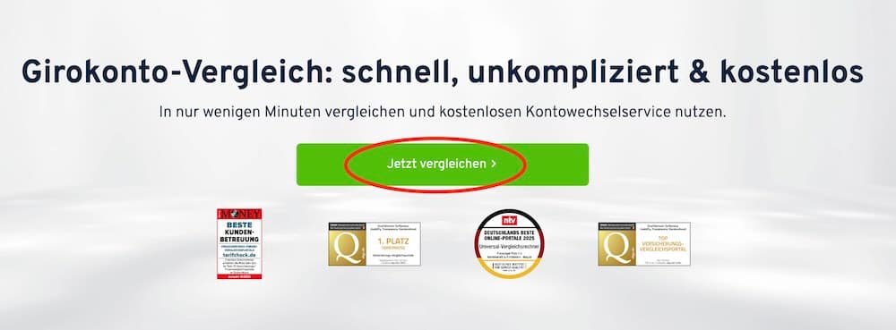 Screenshot für Auf "Jetzt Vergleichen" klicken