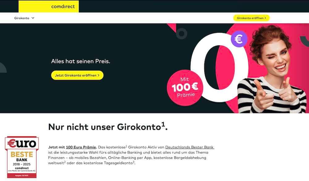 Screenshot für Konto eröffnen