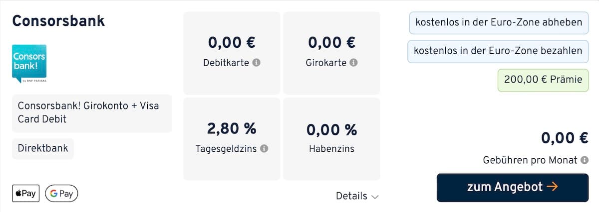 Screenshot für Angebot finden